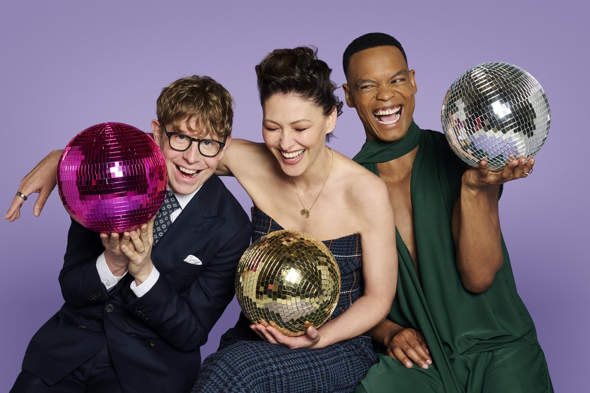Josh Widdicombe, Emma Willis and Johannes Radebe