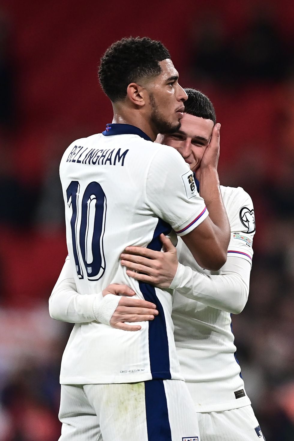 Jude Bellingham and Phil Foden playing for England