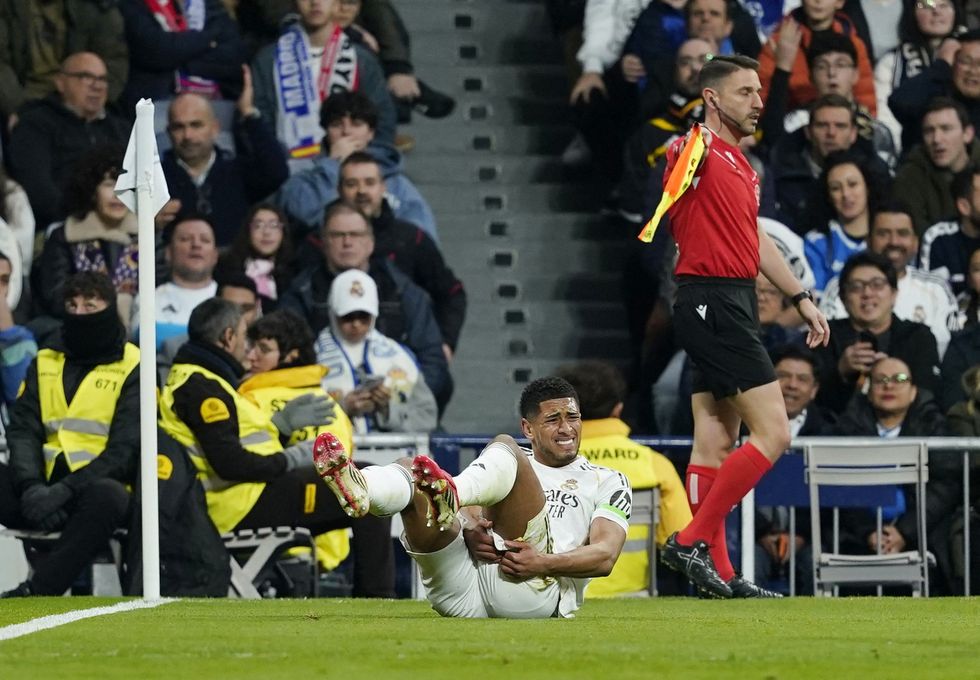 Jude Bellingham suffered a serious hamstring injury just minutes into Real Madrid's match