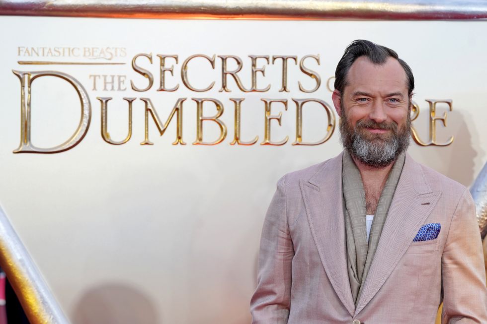 Jude Law arrives for the World Premiere of Fantastic Beasts: The Secrets of Dumbledore at the Royal Festival Hall in London. Picture date: Tuesday March 29, 2022.