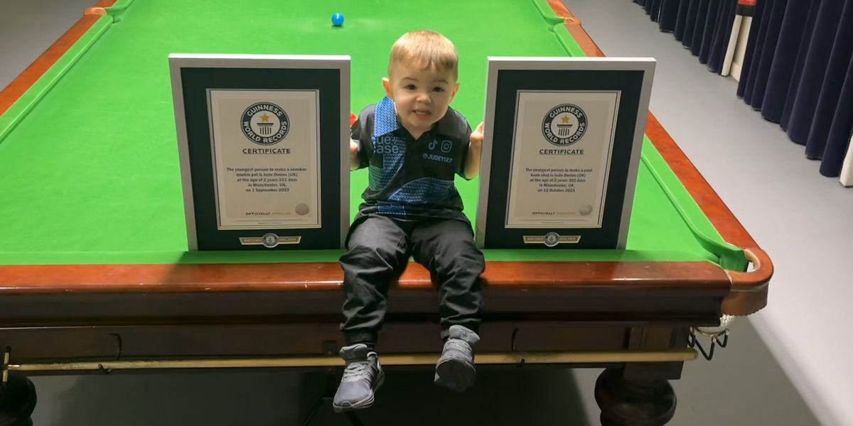 Two-year-old snooker prodigy secures two Guinness World Records for trick shots as proud parents speak out Two-year-old snooker prodigy secures two Guinness World Records for trick shots as proud parents speak out