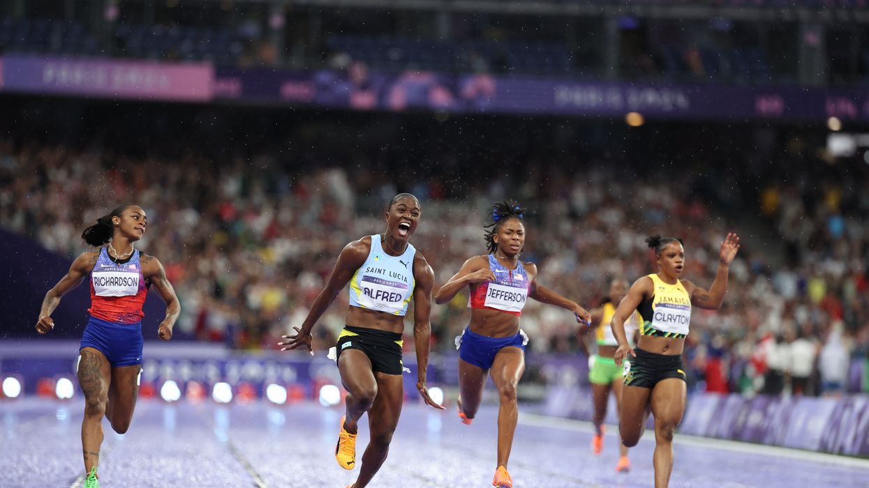 Julian Alfred won the women's 100m final