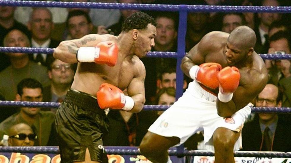 Julius Francis fighting Mike Tyson