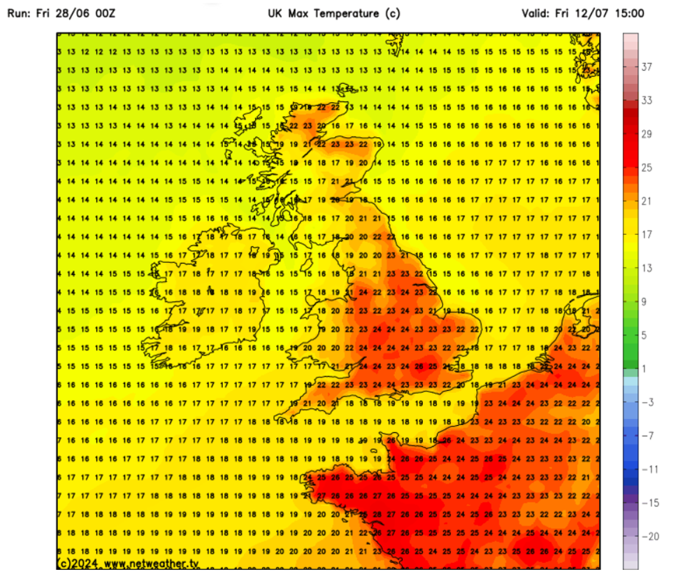 July 12 heat map