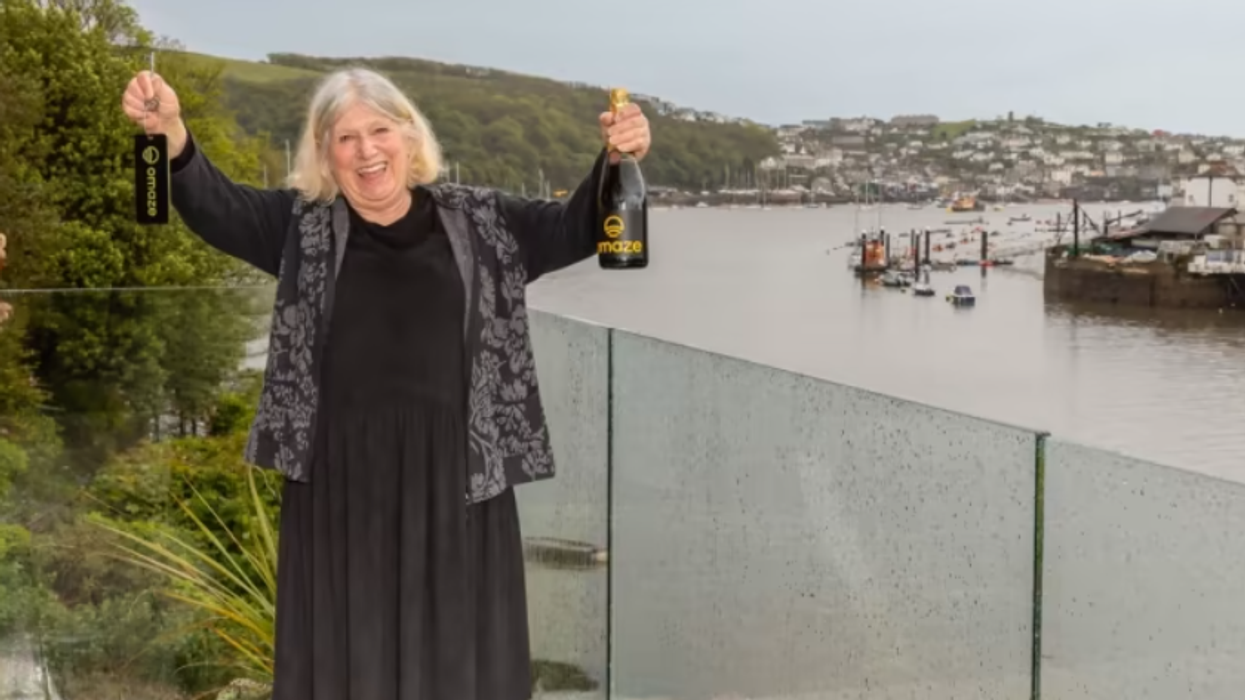 June Smith celebrating