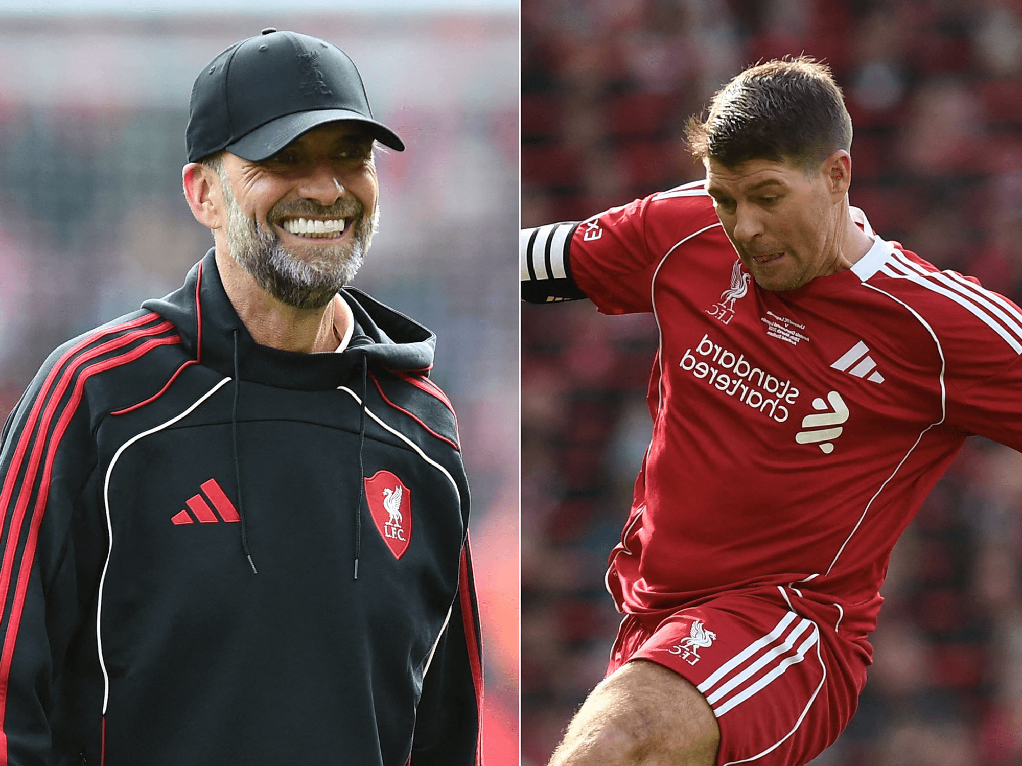 Jurgen Klopp and Steven Gerrard