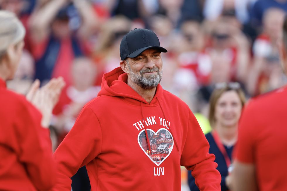 Jurgen Klopp delivered a stirring speech on the pitch