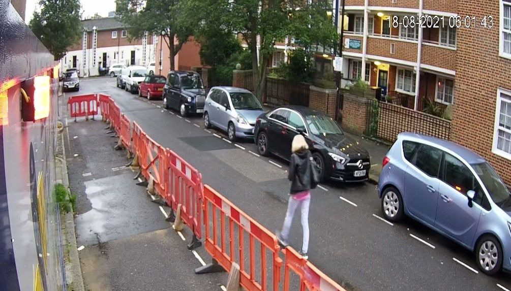 Jurors viewed CCTV images of the last sighting of Sharon Pickles outside her flat