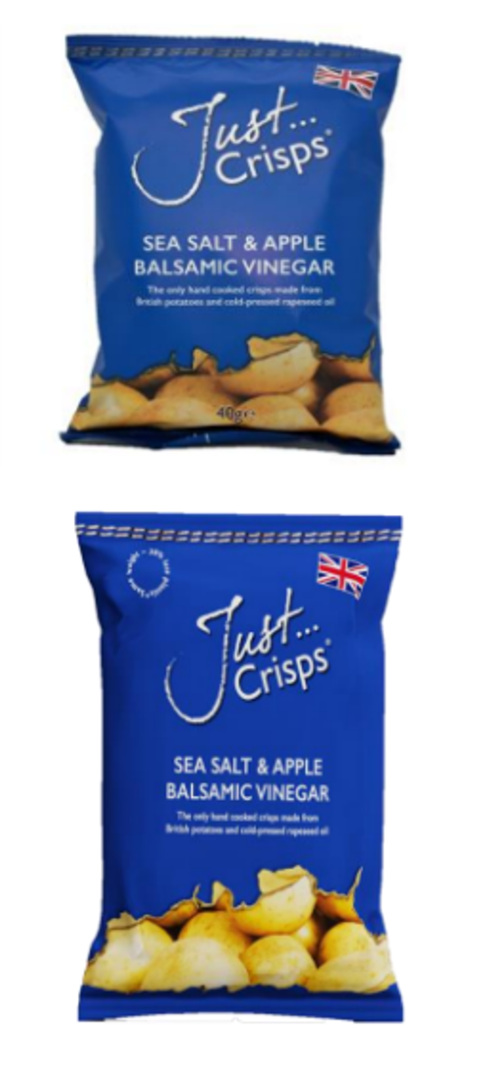 Just Crisps Sea Salt and Apple Balsamic Vinegar