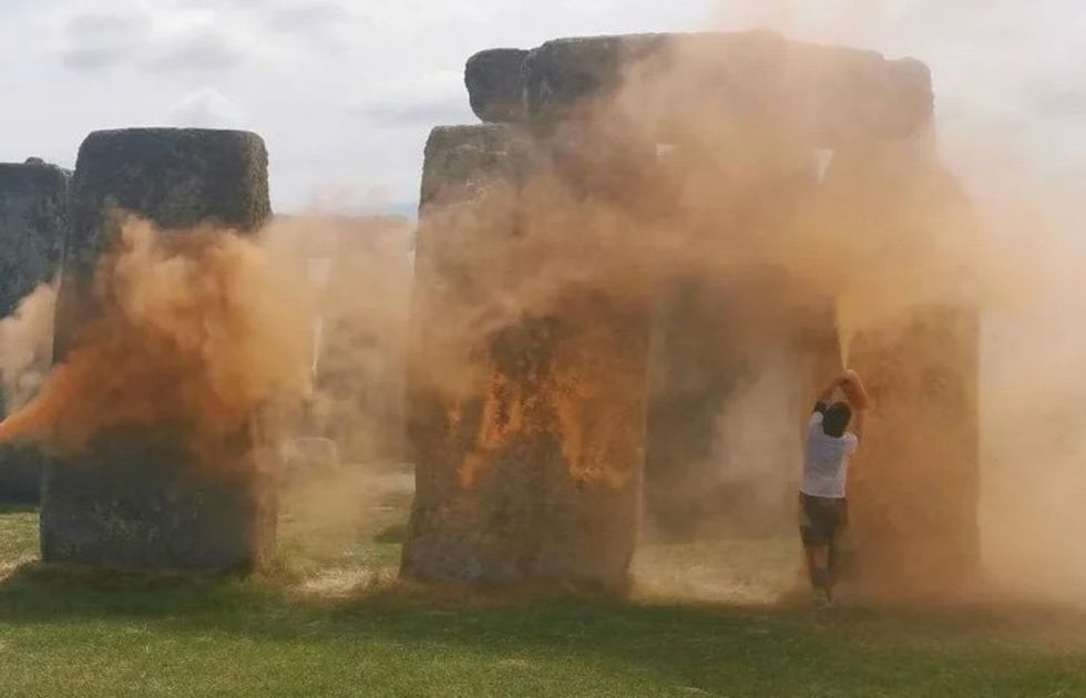 Just Stop Oil activists attack Stonehenge