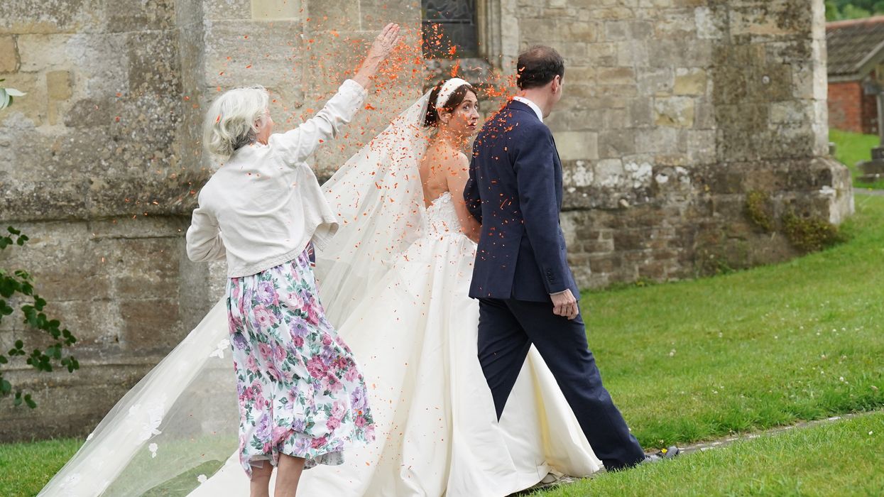 Just Stop Oil crash George Osborne's wedding by throwing orange confetti over newlyweds