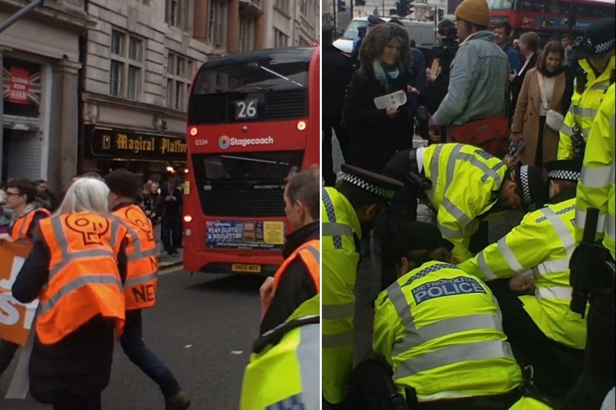 Just Stop oil protesters arrested by Met Police