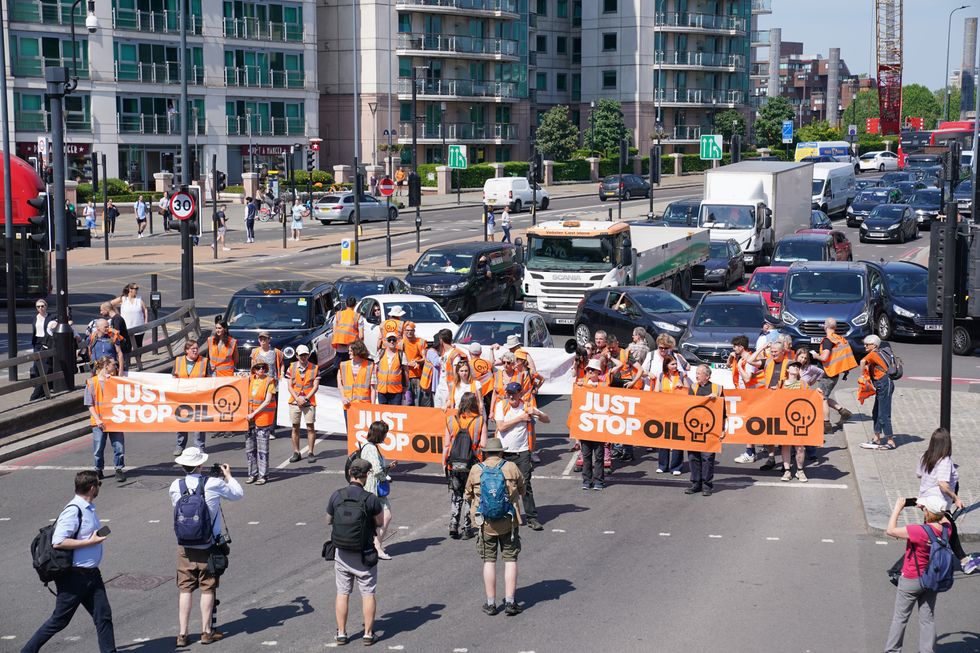 Just Stop Oil slow marching