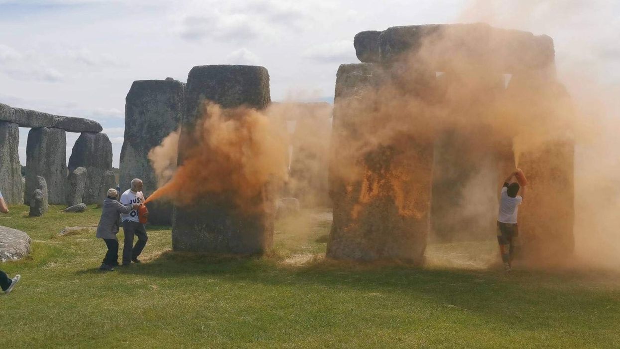 Just Stop Oil vandalising Stonehenge