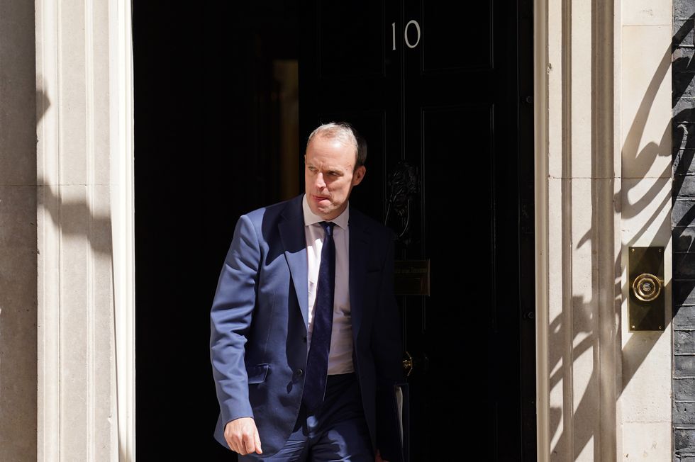 Justice Minister and Deputy Prime Minister Dominic Raab leaves the Cabinet meeting at 10 Downing Street, London, after Prime Minister Boris Johnson survived an attempt by Tory MPs to oust him as party leader following a confidence vote in his leadership on Monday evening at the Houses of Parliament. Picture date: Tuesday June 7, 2022.