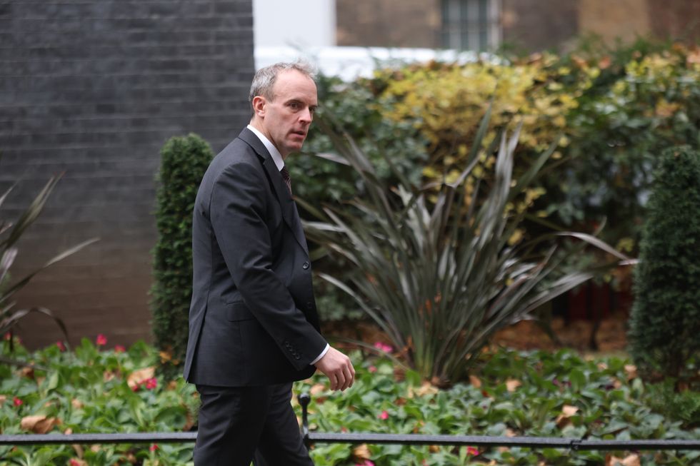 Justice Minister and Deputy Prime Minister Dominic Raab leaving Downing Street, London, following the government's weekly Cabinet meeting.