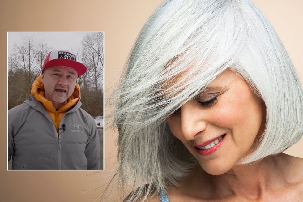 Justin Hickox / Woman with grey hair in a bob