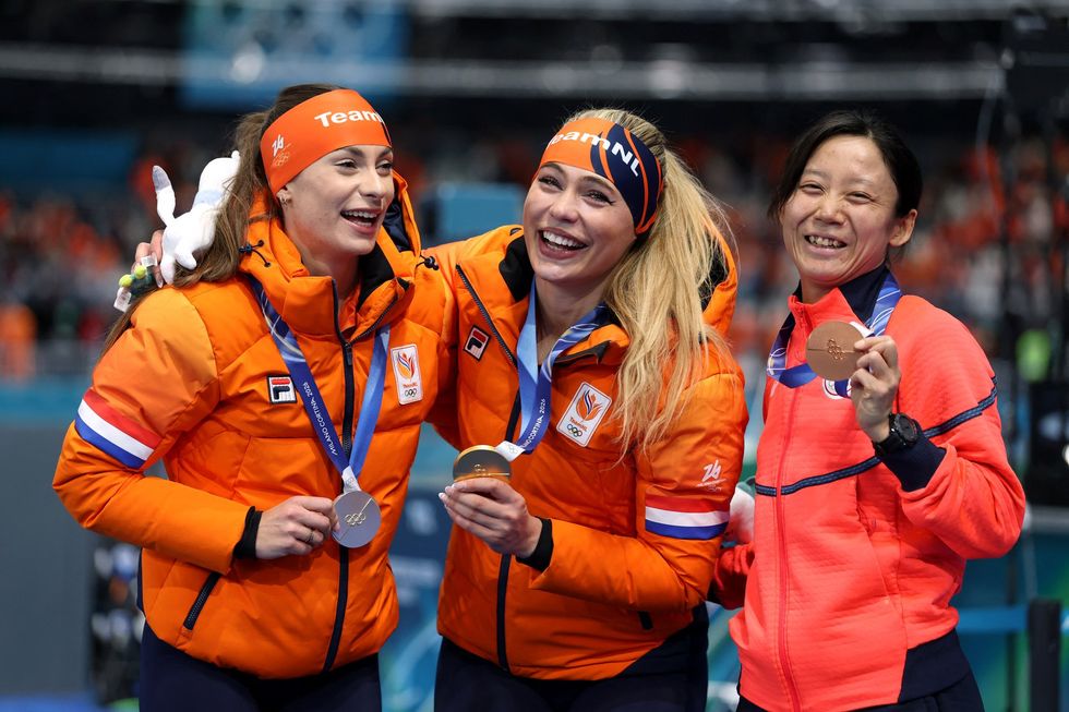 Jutta Leerdam won gold with fellow Dutchwoman Femke Kok finishing second and Japan's Miho Takagi coming third
