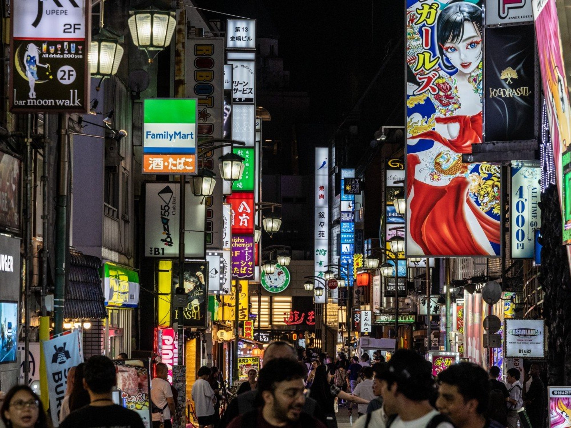Kabukicho district in Shinjuku, Tokyo