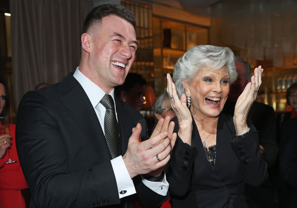 Kai Widdrington and Angela Rippon