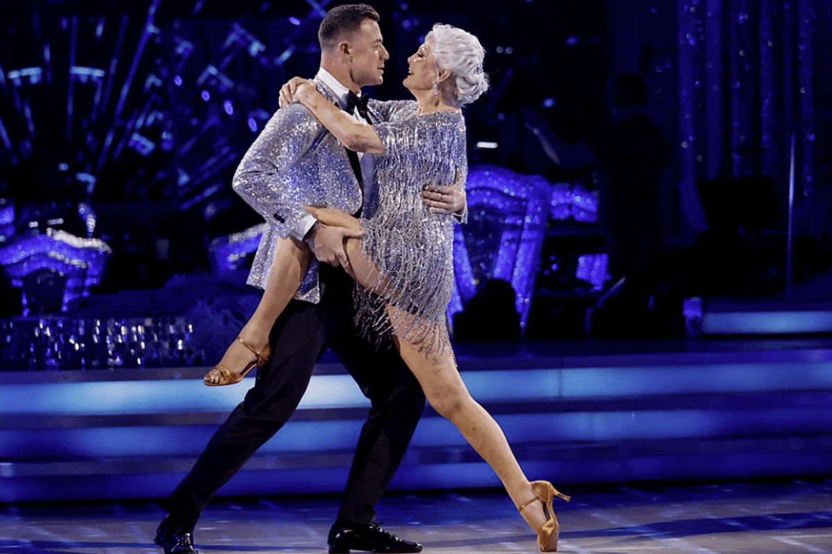 Kai Widdrington and Angela Rippon