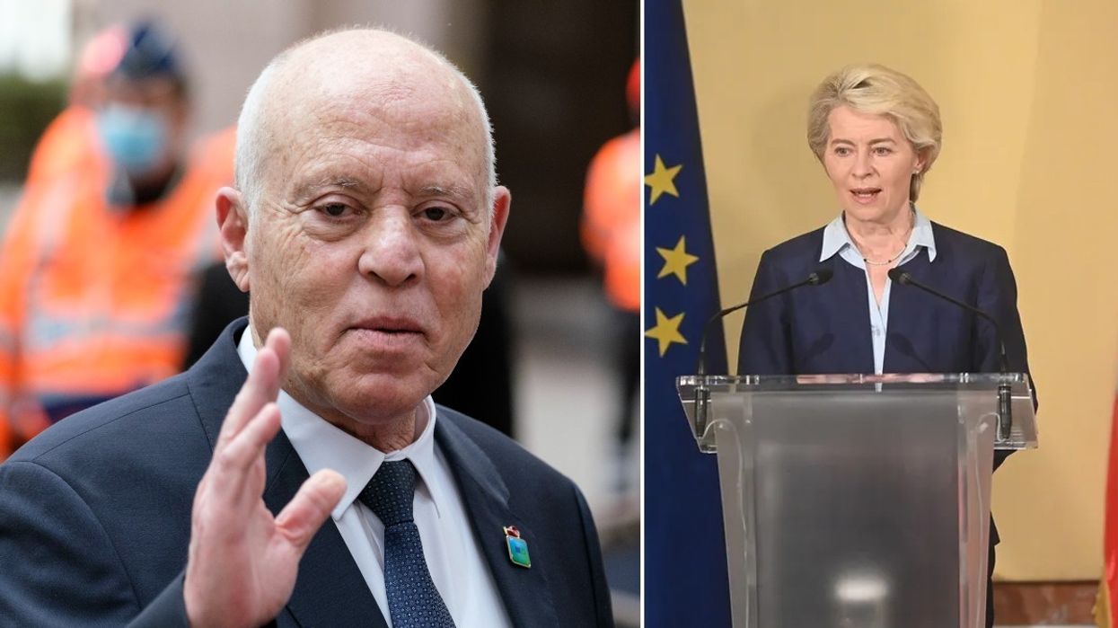 Kais Saied and Ursula von der Leyen