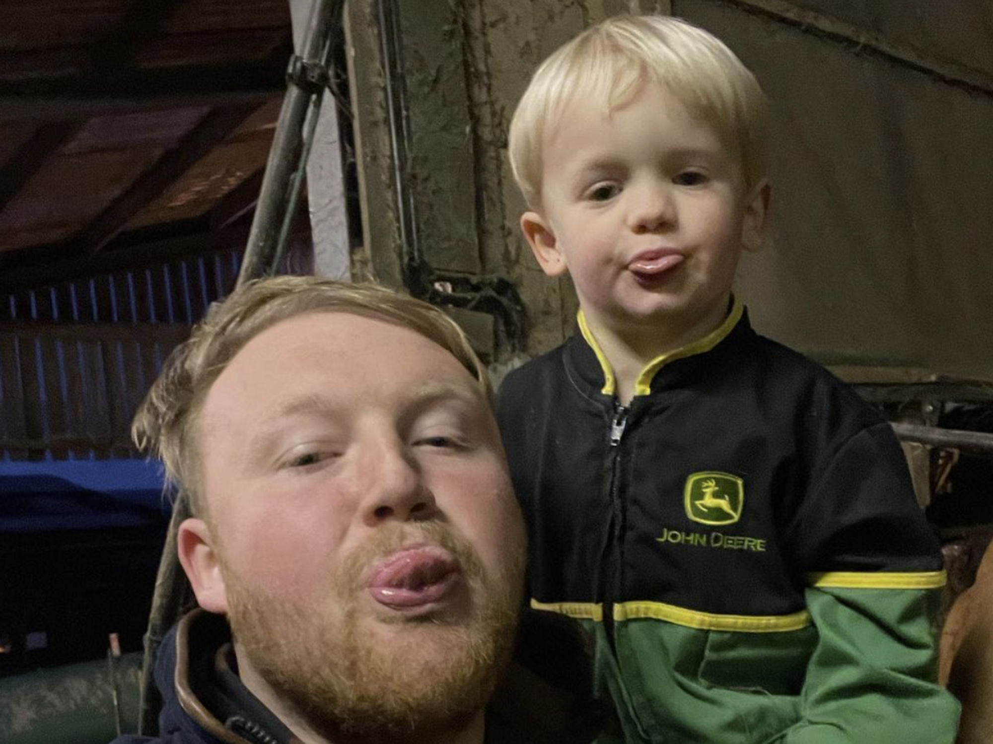 Kaleb Cooper and son Oscar