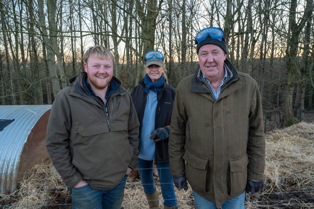 Kaleb Cooper, Jeremy Clarkson and Lisa Hogan