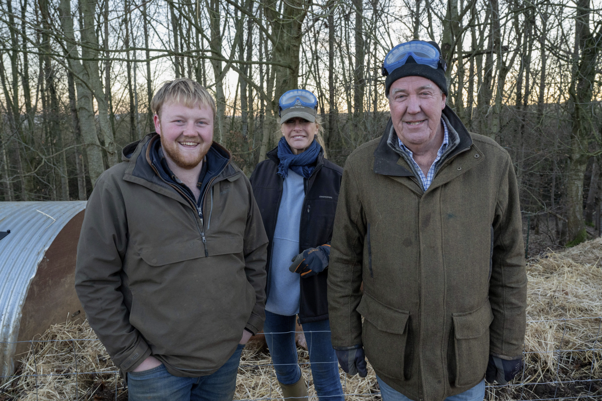 Kaleb Cooper, Lisa Hogan and Jeremy Clarkson