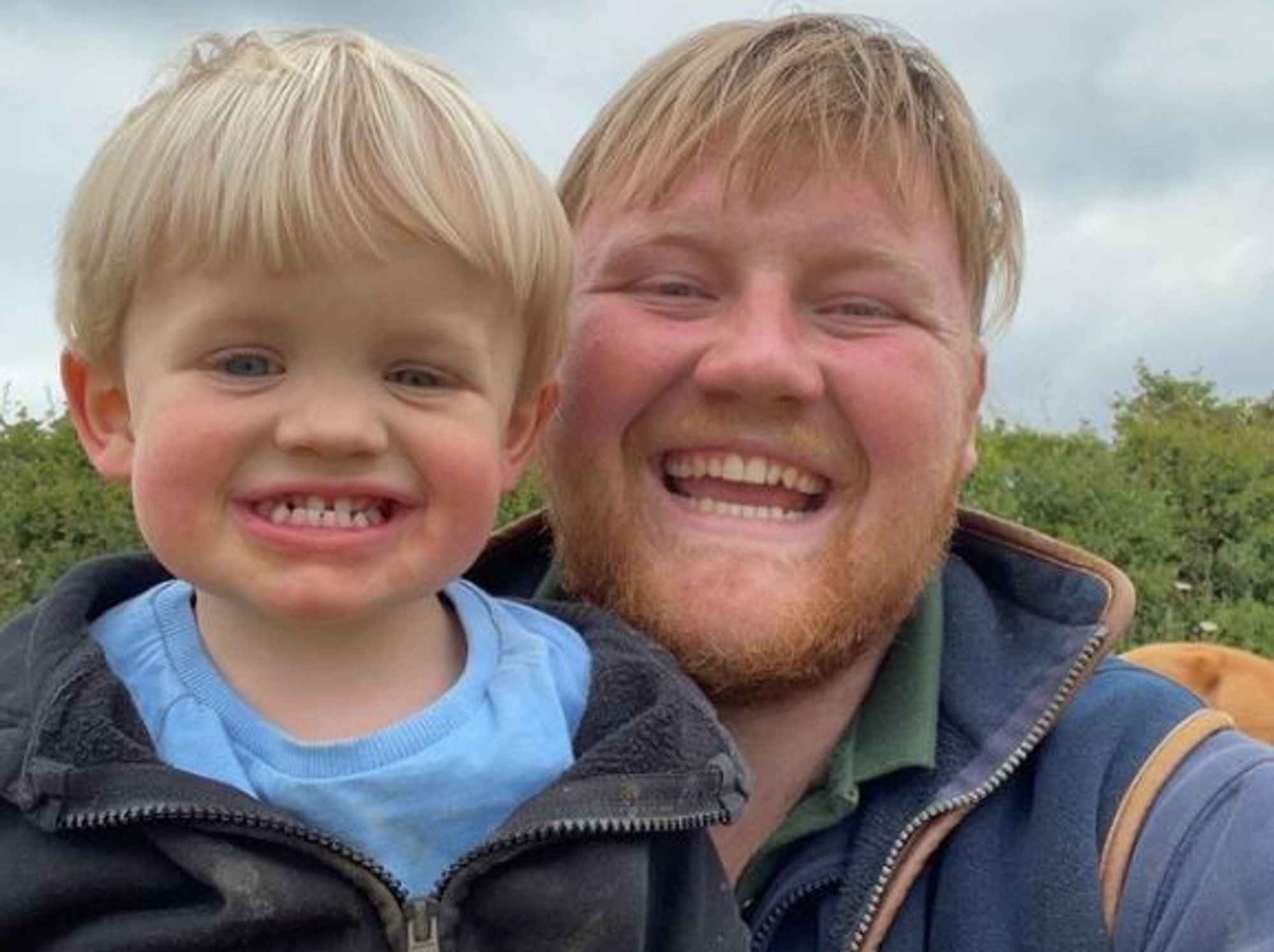 Kaleb Cooper with his son Oscar