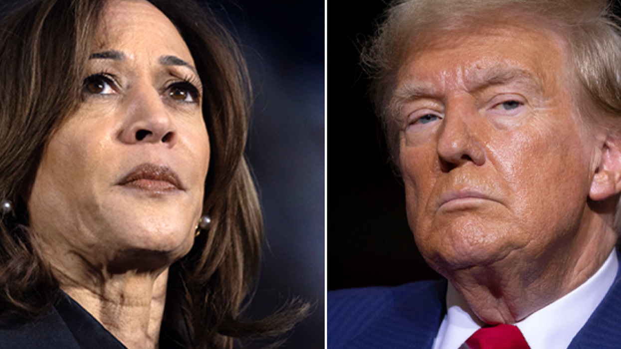 Kamala Harris (left), Donald Trump (right)