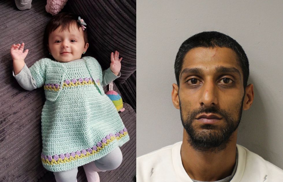 Kamran Haider (right) has been jailed for the murder of 16-month-old Nusayba Umar