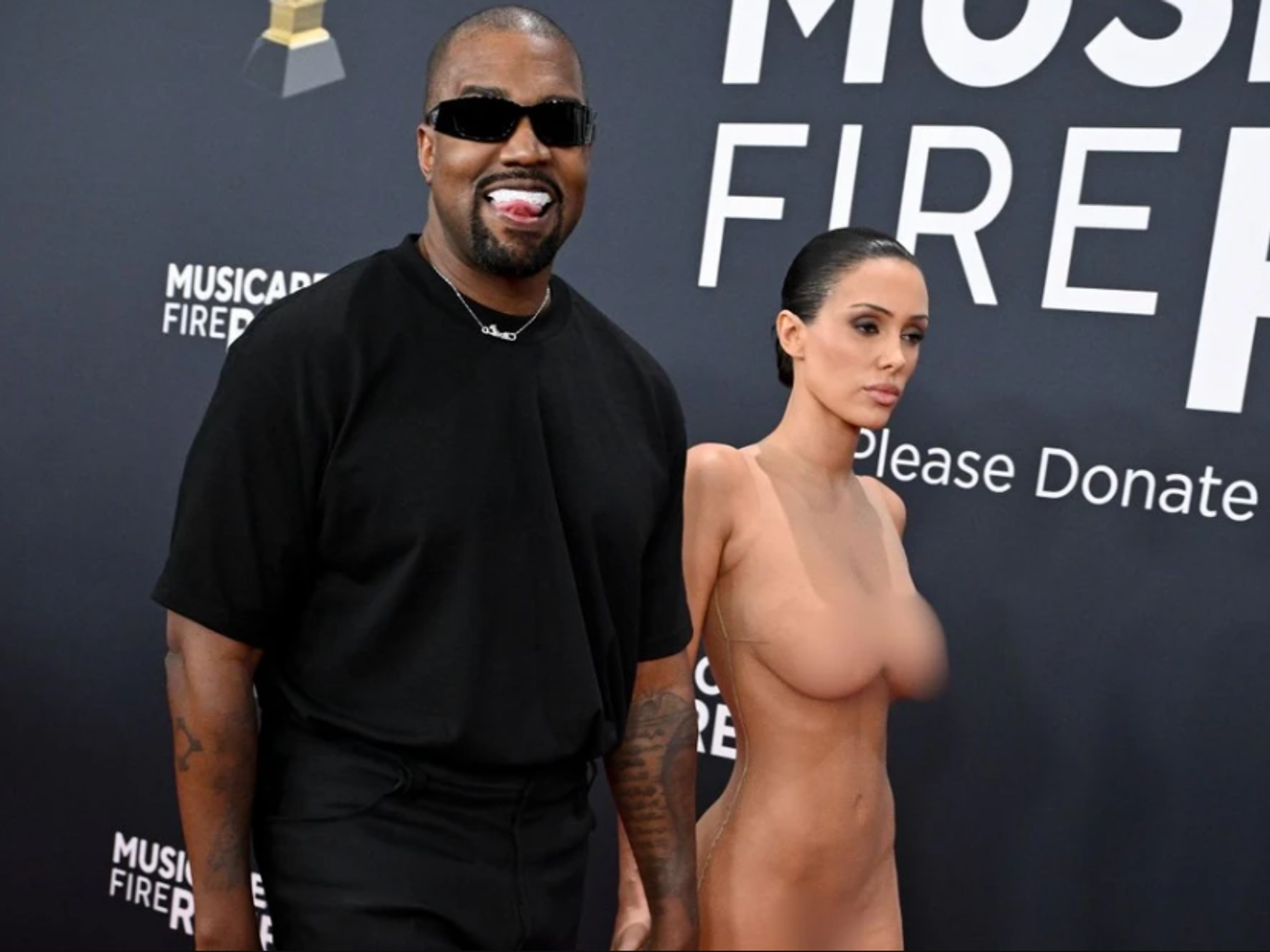 Kanye West and Bianca Censori