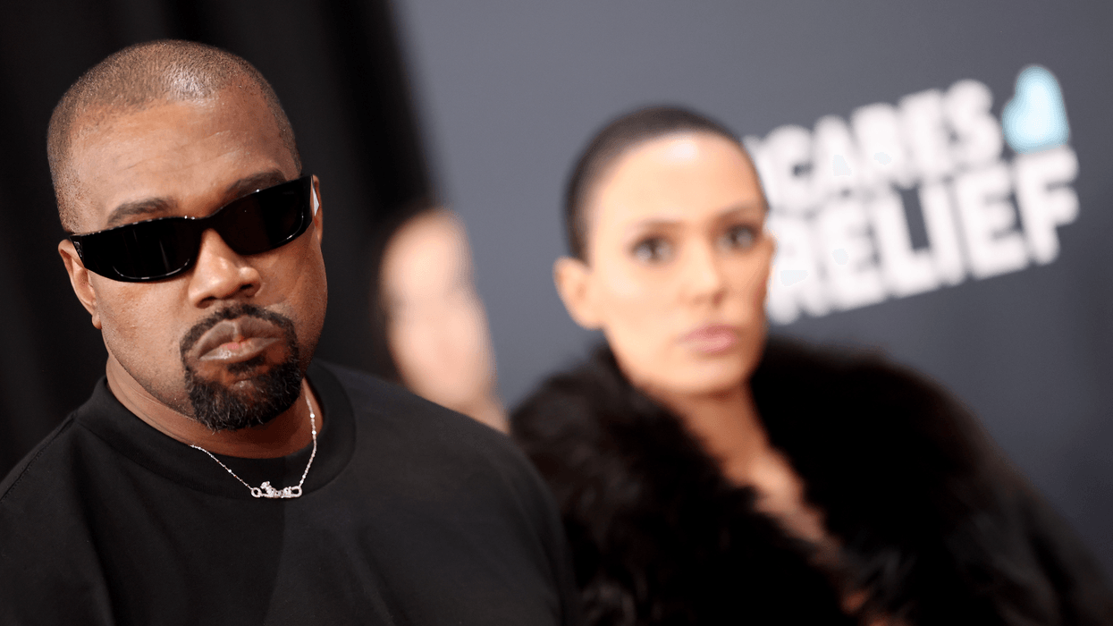 Kanye West (left), Bianca Censori (right)