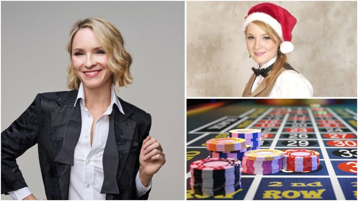 Karolina Pelc at photoshoot, Ms Pec working at a casino, and casino gambling table