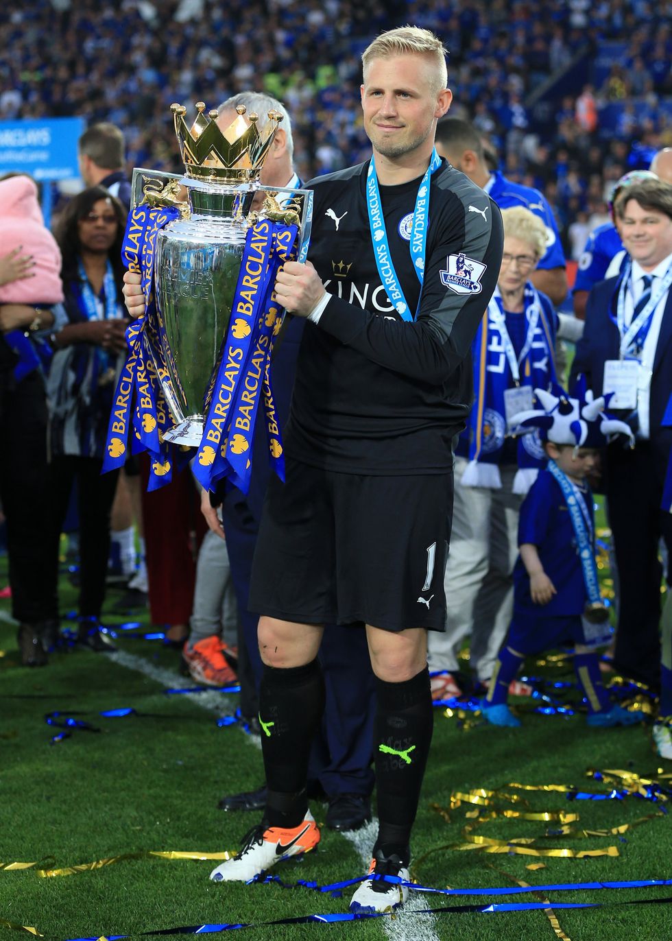 Kasper Schmeichel won the Premier League with Leicester 10 years ago