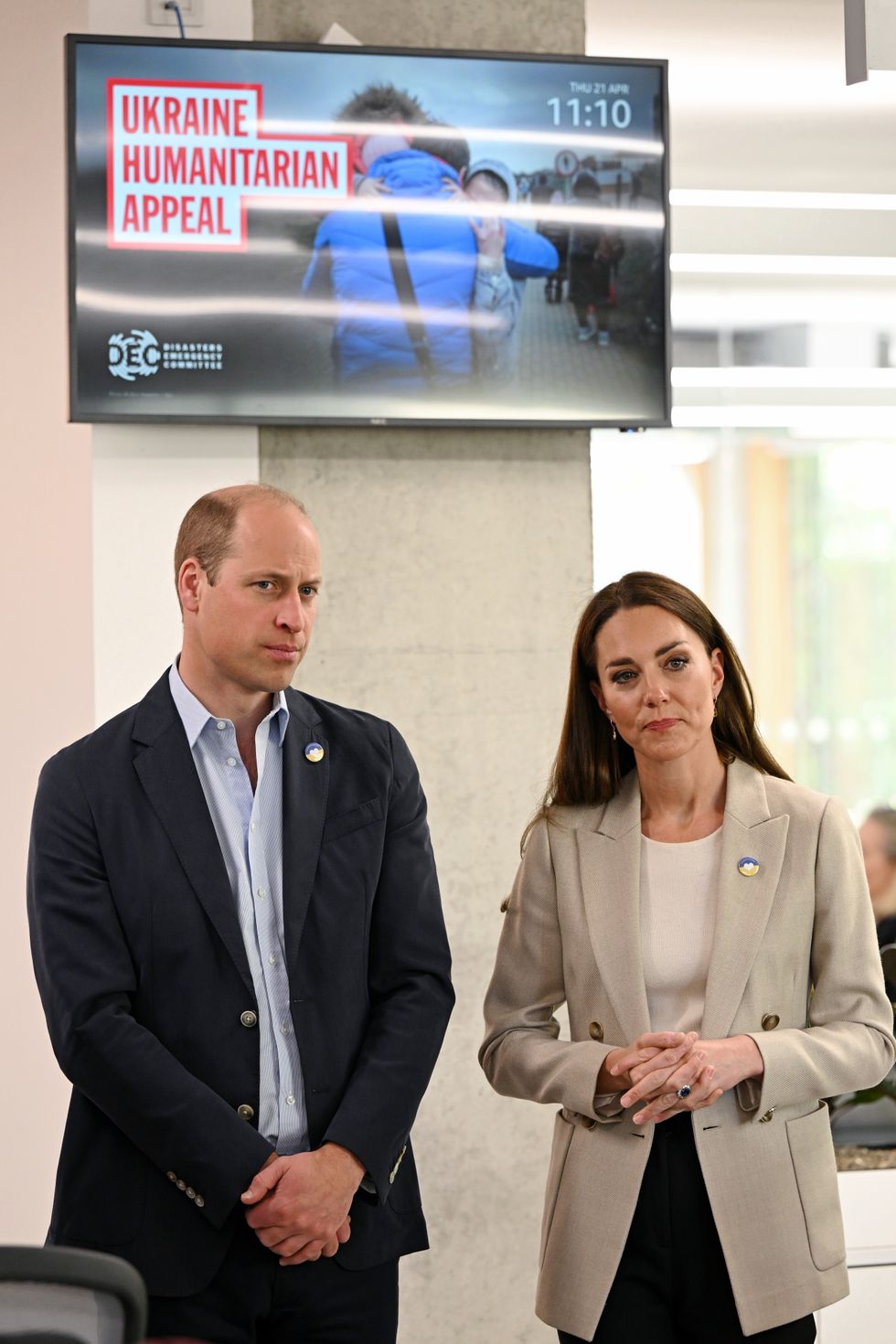 Kate and William on their visit in London today