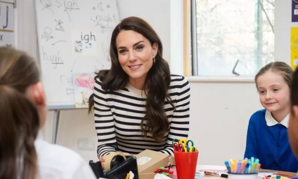Kate made paper planes with the children