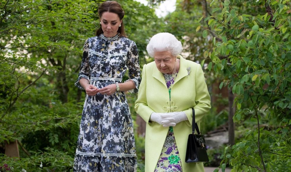 Kate Middleton and Queen Elizabeth II