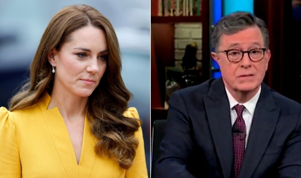 Kate Middleton and Stephen Colbert