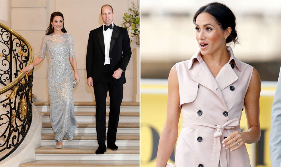 Kate Middleton, Prince William and Meghan Markle