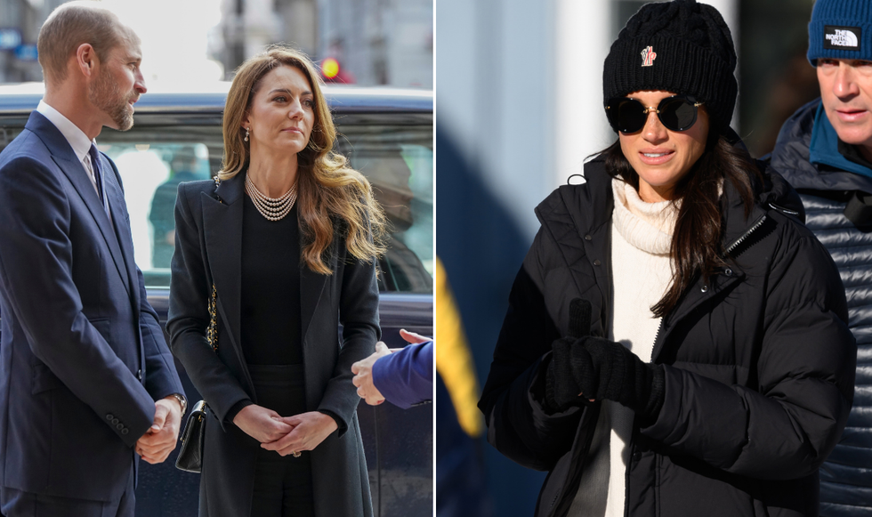 Kate Middleton, Prince William and Meghan Markle