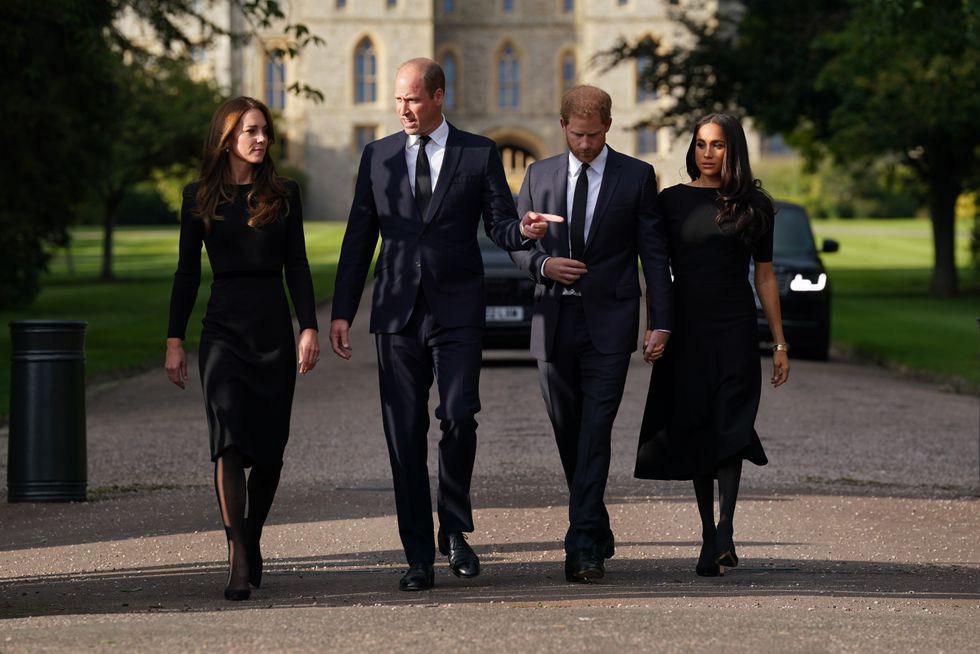 Kate Middleton, Prince William, Prince Harry and Meghan Markle
