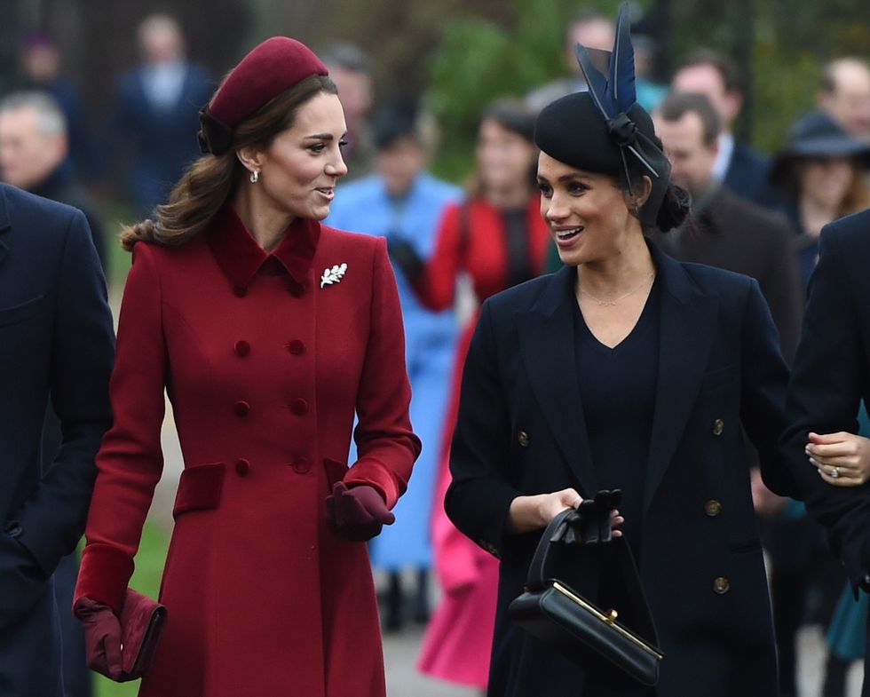 Kate Middleton speaks to Meghan Markle