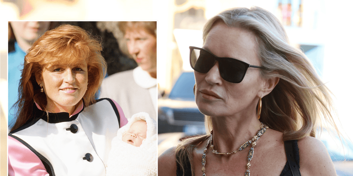 Kate Moss wears vintage jacket at Paris Fashion Week made famous by Sarah Ferguson Kate Moss wears vintage jacket at Paris Fashion Week made famous by Sarah Ferguson