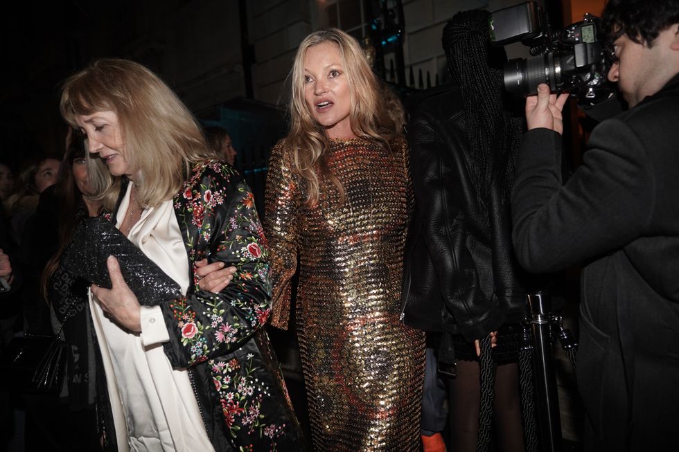 Kate Moss leaves the British Vogue and Tiffany & Co Fashion and Film event at Annabel's in London. Picture date: Sunday March 13, 2022.