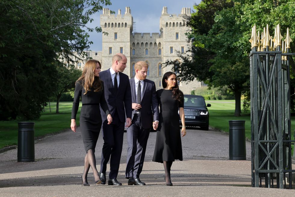 Kate, William, Harry and Meghan in Windsor