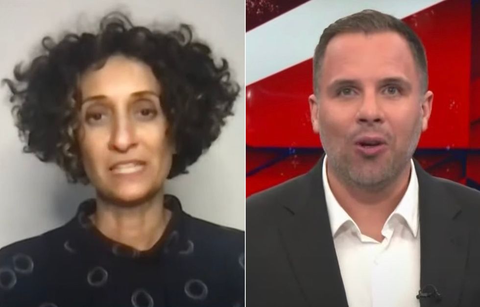 Katharine Birbalsingh talking to Dan Wootton