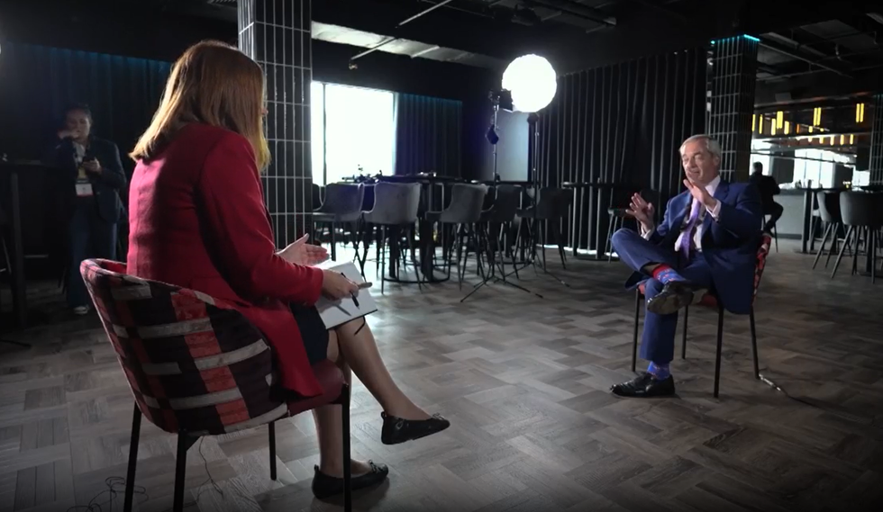 Katherine Forster sat down with Nigel Farage at the NEC