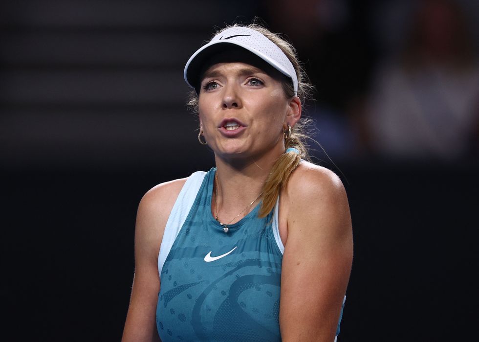 Katie Boulter has been knocked out of the Australian Open